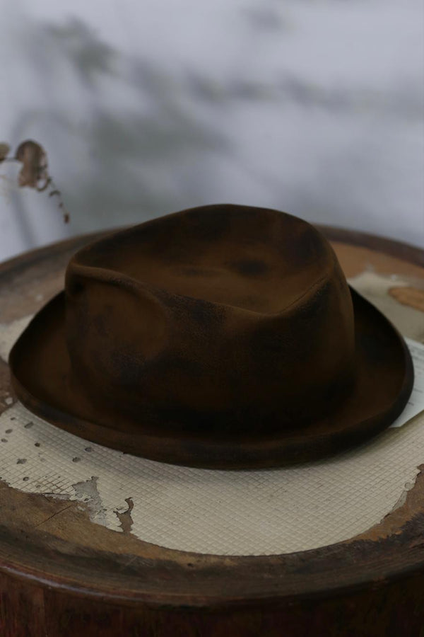 Horisaki Molded Bowler Hat Beaver Velvet Sweden HSK-BHLFF005-KH KHAKI HB